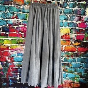 Lace Girl Full Maxi Skirt Elastic Waist Size Small